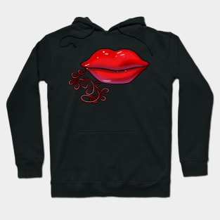 Nostalgic Barbie style red lips phone Hoodie